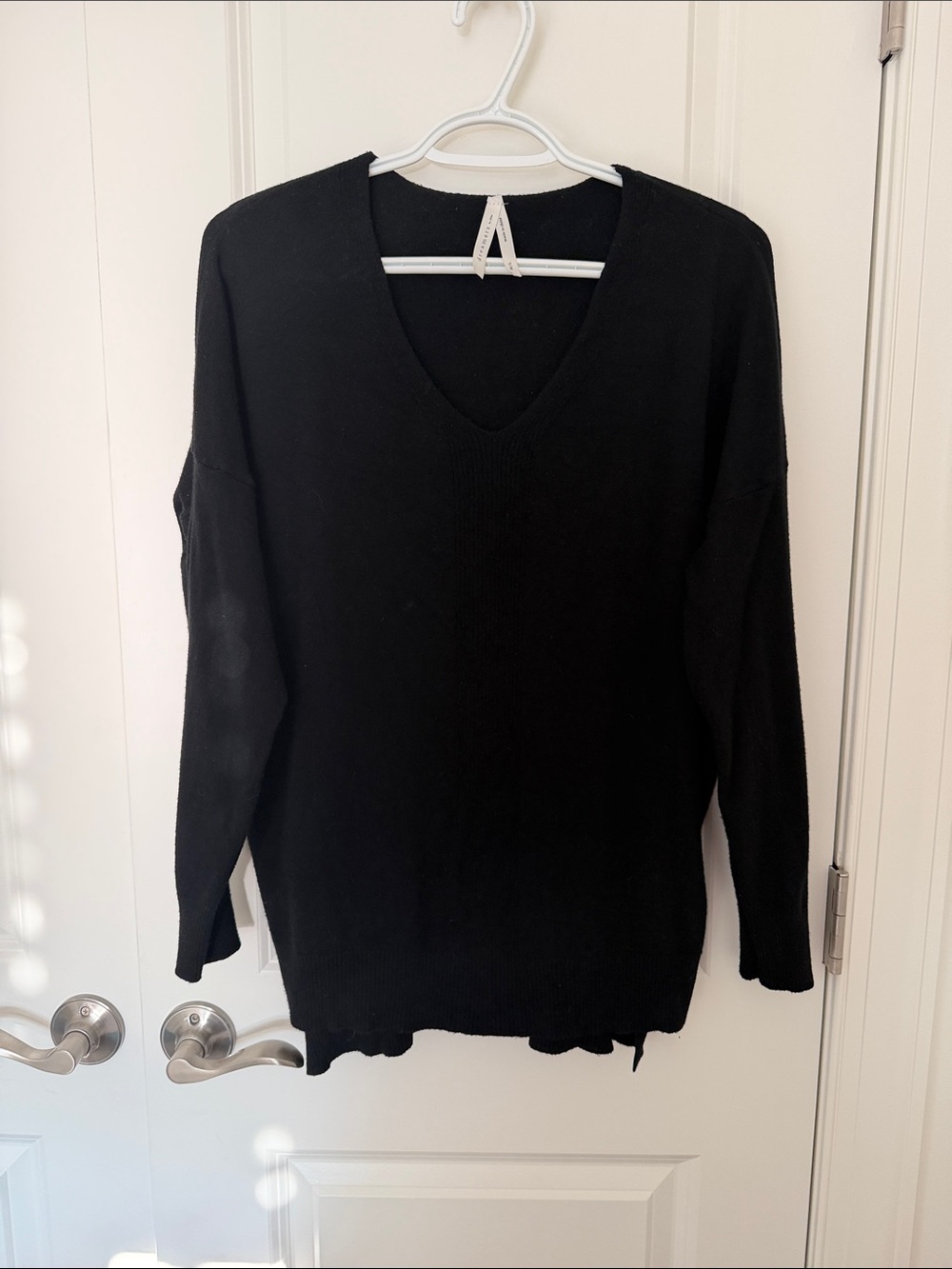 Dreamers Black V-Neck Women's Sweater